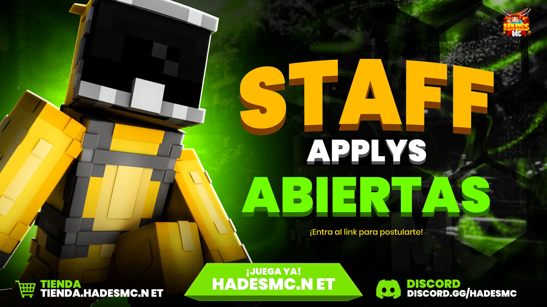 Anuncio staff applys ON hadesmc