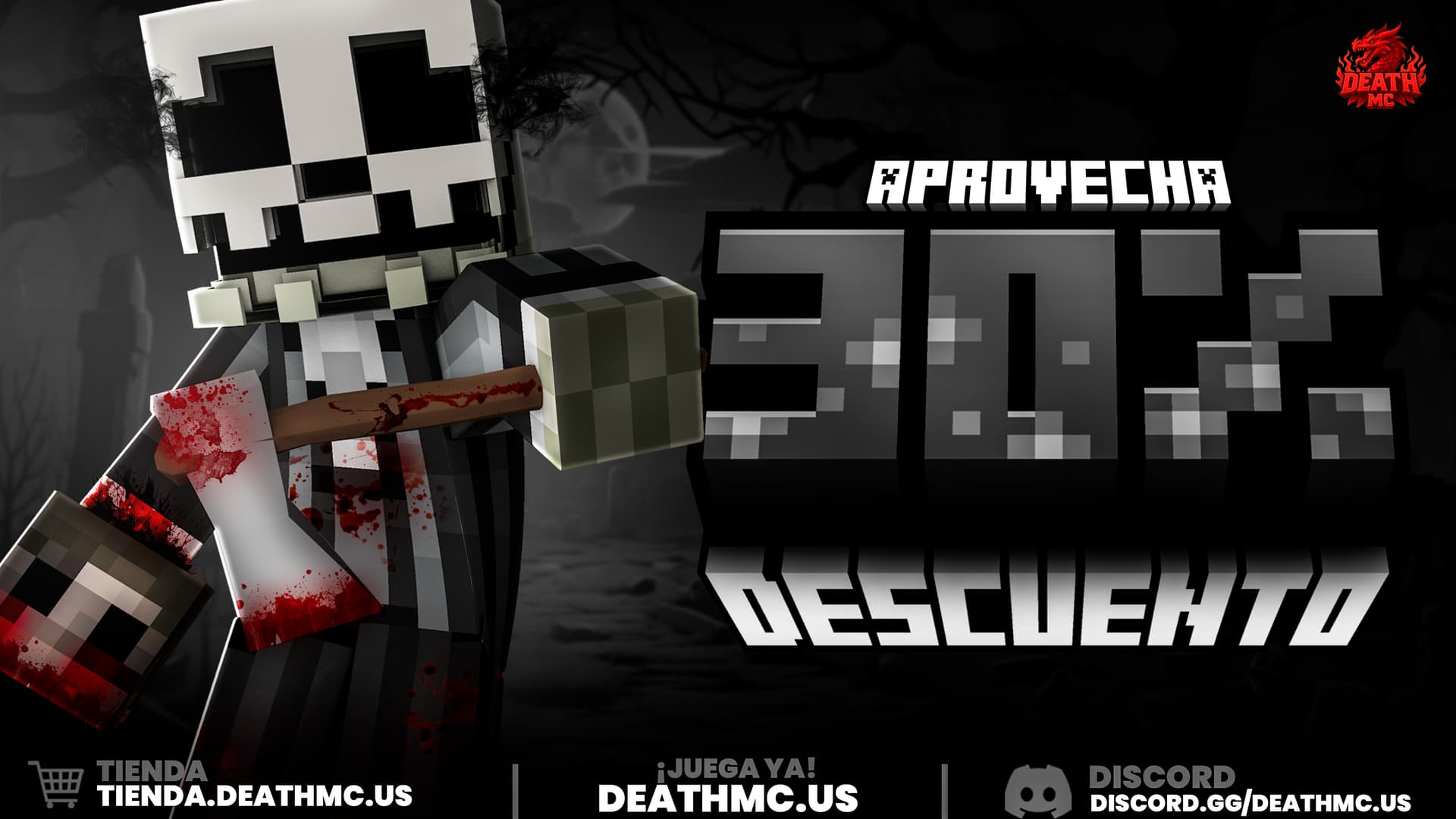 Anuncio descuento 30 deathmc