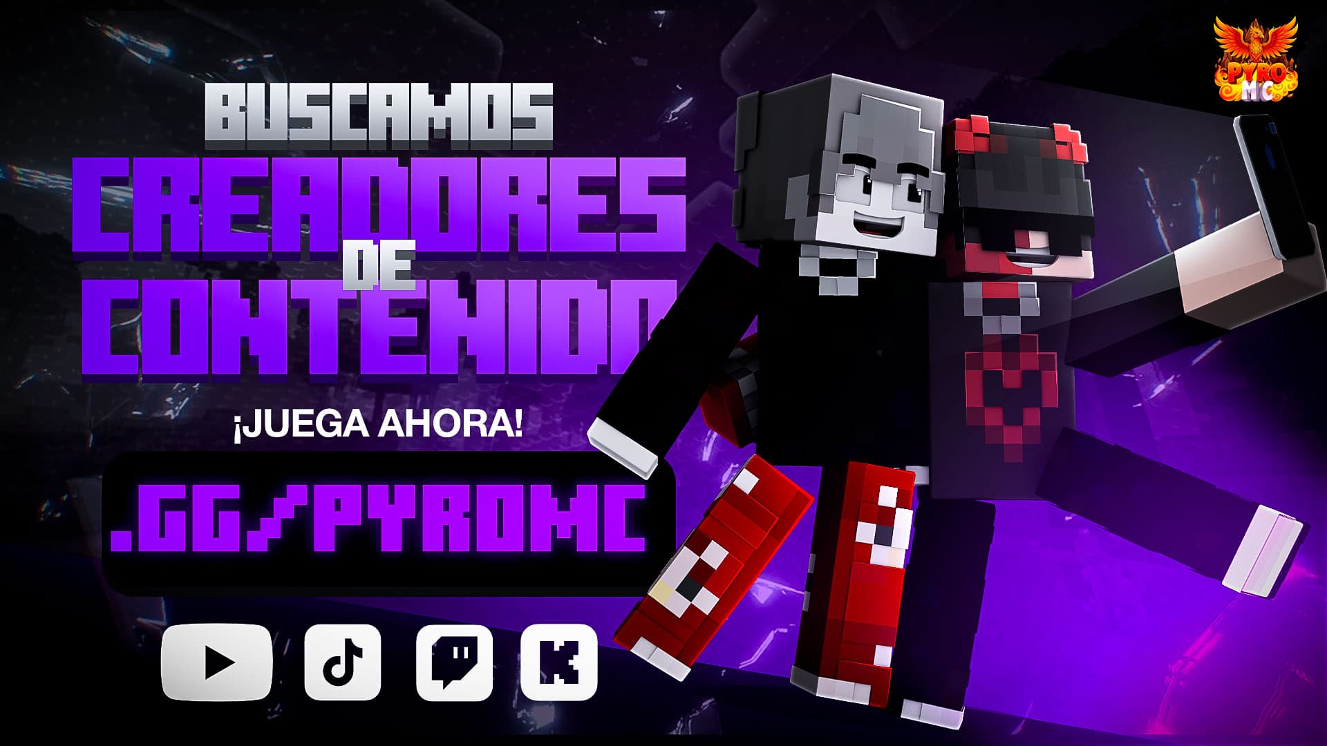 Buscamos creadores de contenido pyromc